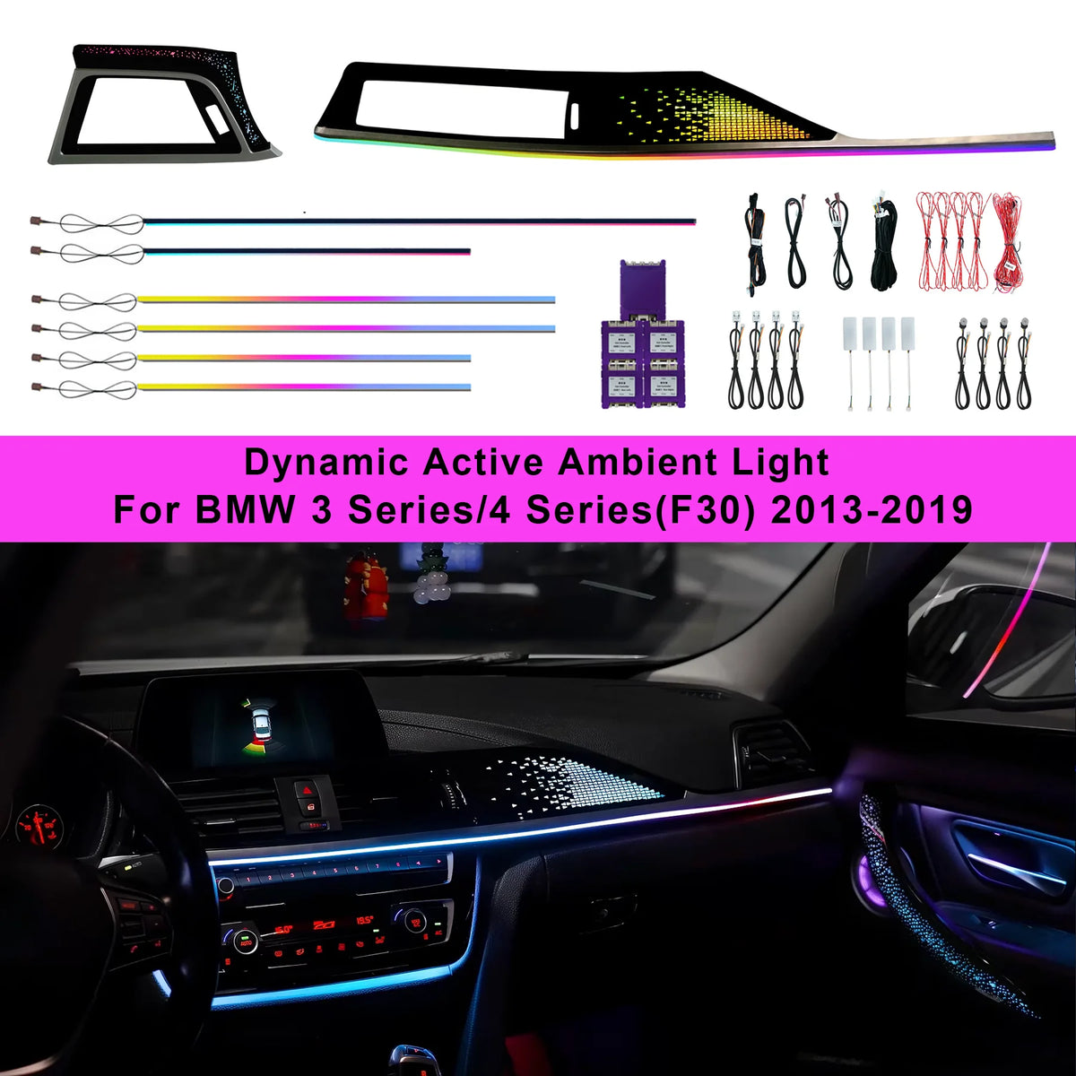 For BMW 3 4 Series F30 Cf RGB Dynamic Active Ambient F32 F33 F36