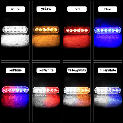 1X Truck 12V 24V 6SMD Strobe Warning Grille Flashing