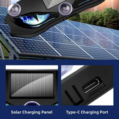 Solar Power Demon Eye Cool Flashing Warning Dynamic Safety
