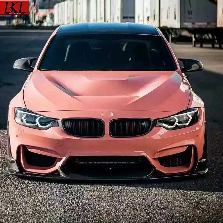 For BMW M3 F80 M4 F82 F83 Carbon Fiber Front Lip Bumper Spoiler