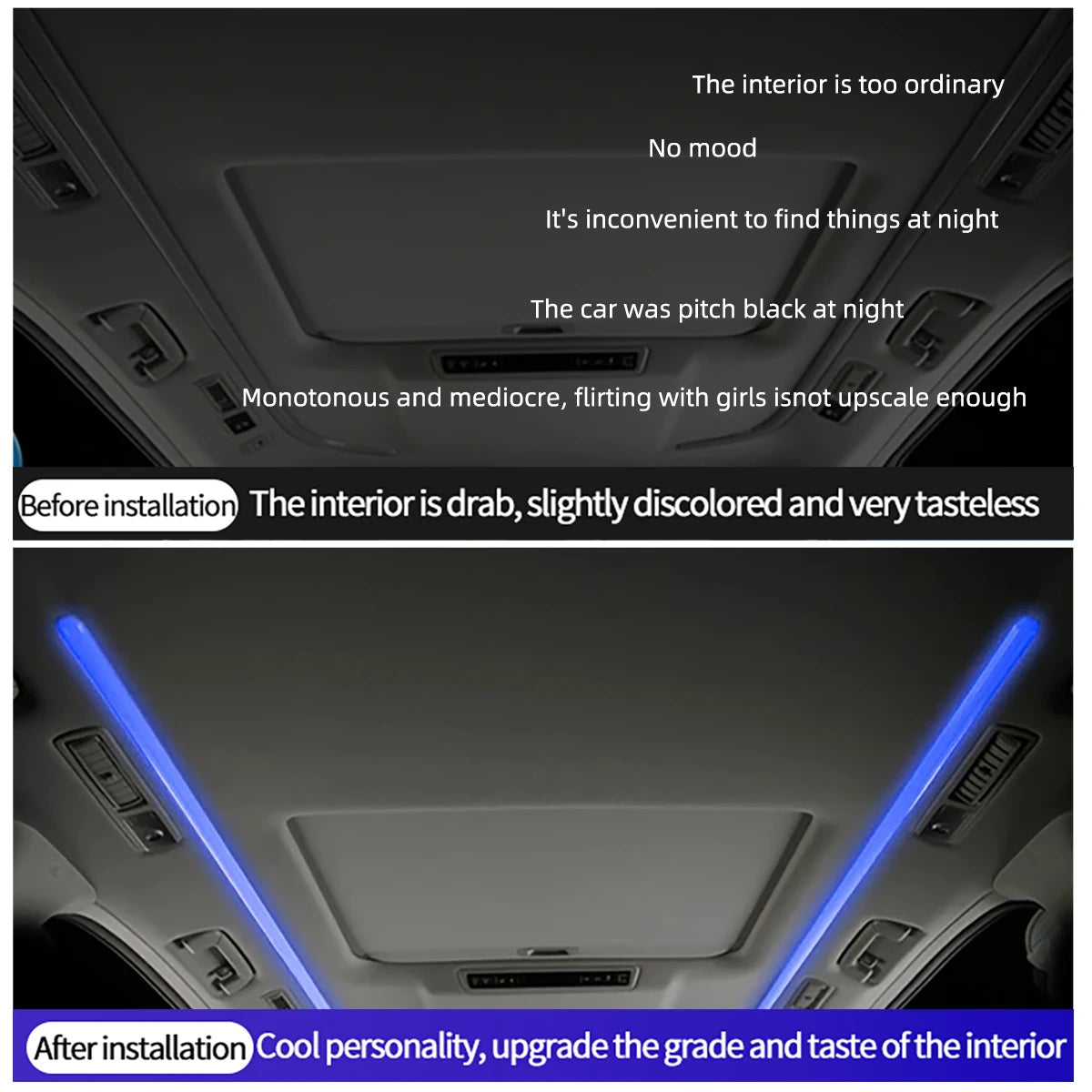 150CM Sunroof Strip Symphony Ambient RGB Roof Panoramic Skylight