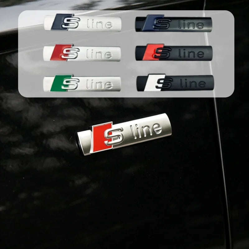 For Audi Sline SQ5 SQ7 Q5 1PCS Side Fender Emblem Sticker Q7 Q8