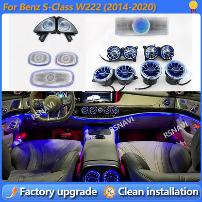 For Benz W222 S-Class S400 S450 Colors Ambient 4D Rotary Speaker