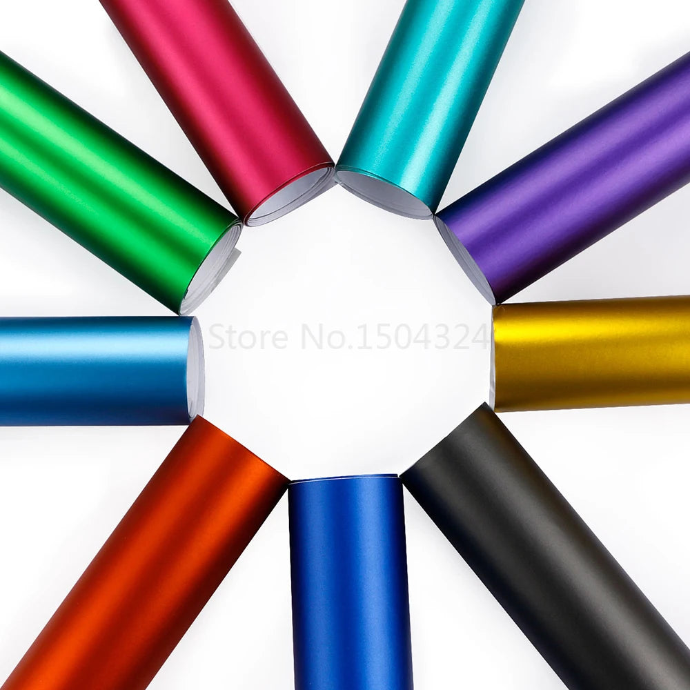 152CM Ice Satin Chrome Vinyl Wrap Decal Metallic Matt