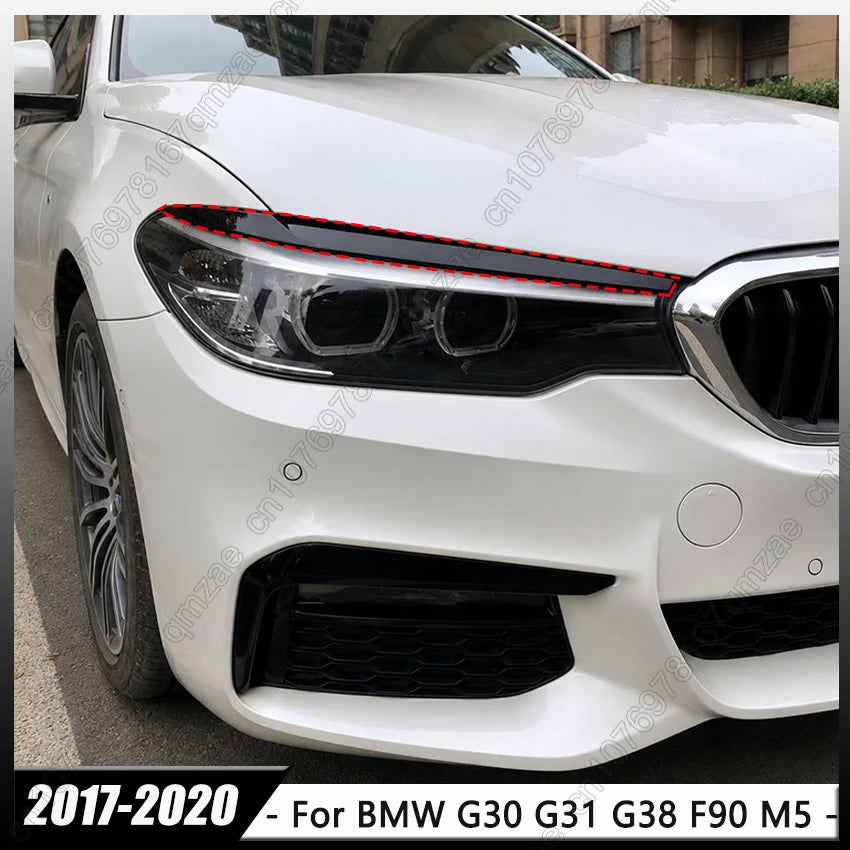 For BMW 5 Series G30 G31 2PCS Headlight Eyebrow Eyelids G38 F90
