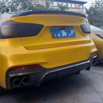 For BMW X6 F16 2014-2018 3D Carbon Fiber Rear Bumper Diffuser