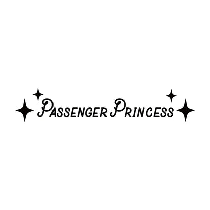 1PC Interior Creative Passenger Princess Mirror Decal Cute Vinyl