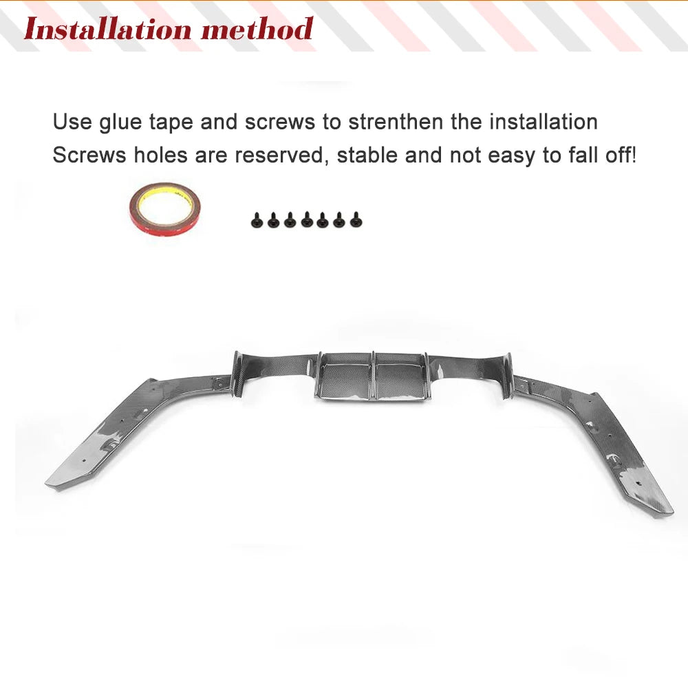 For BMW 3 4 Serises F80 Rear Splitter Carbon Fiber Body Kit