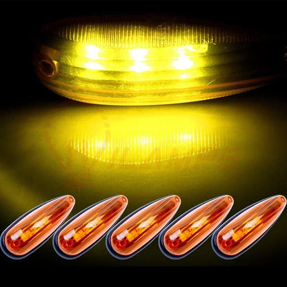 5X Amber Trailer Truck Bus 3LED Cab Roof Marker