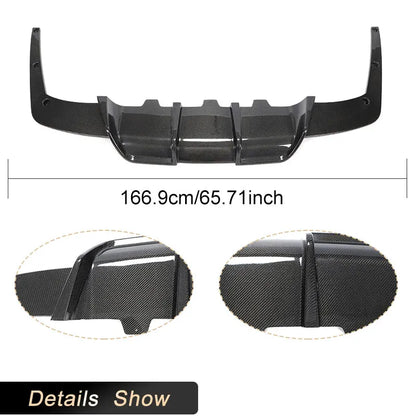 For BMW 6 Series F06 F12 Full Carbon Fiber Rear Bumper Diffuser