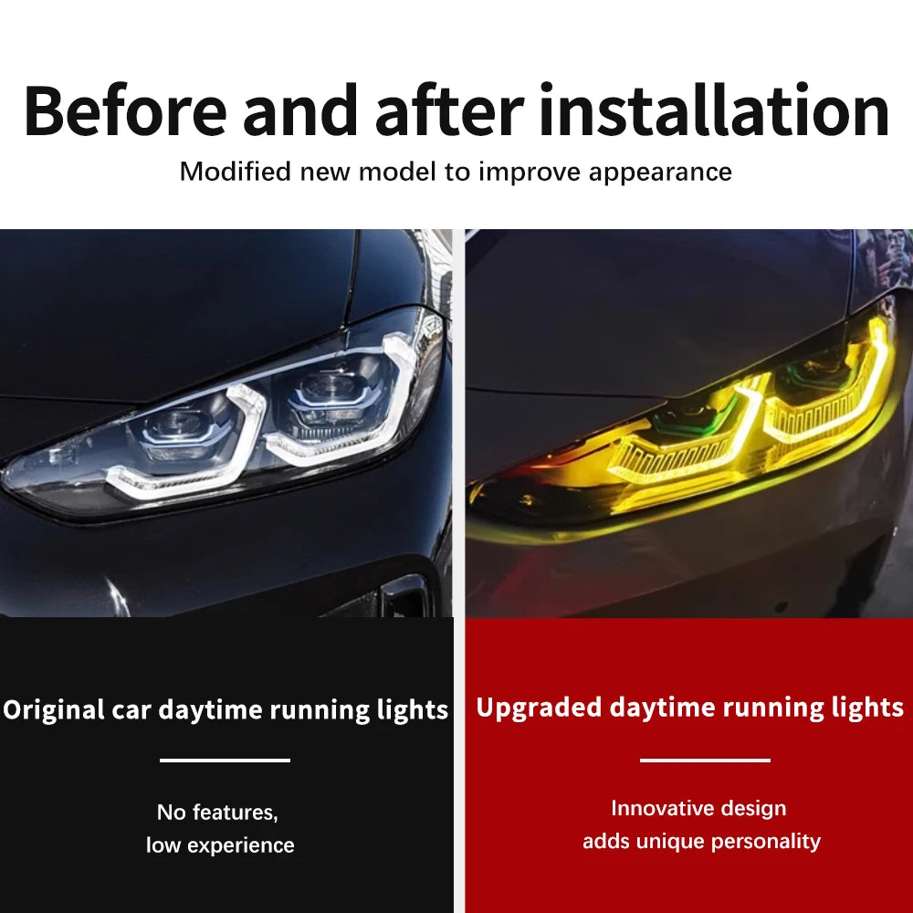 For BMW G80 G82 G22 G23 G26 Laser Headlight Upgrade Kit Left Right RGB DRL APP Control LED Module Direct Fit OEM Style 2