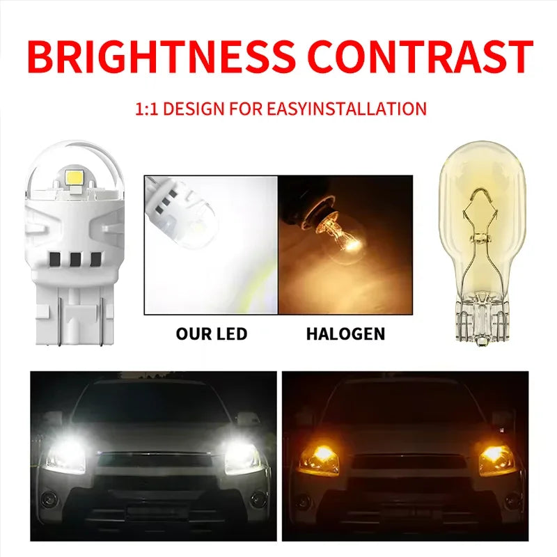 For Lada Drl P21 5W 2400LM Dztr P21W py21w ba15s T20 W21 5W W5W