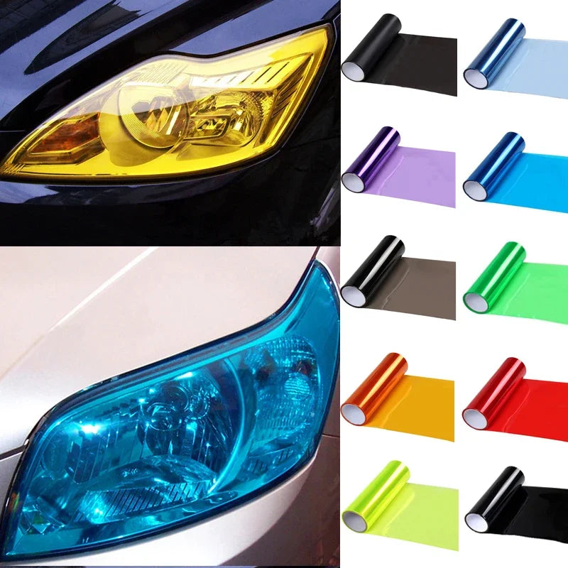 Gloss Transparent Black Smoke Pvc Film Tint X60CM Headlight