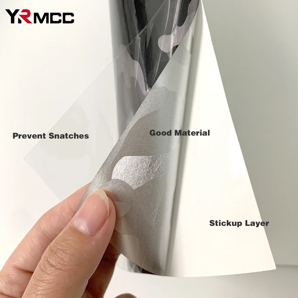 100cmx300cm Sticker Vinyl Carbon Fiber Film Ghost Gray Silver