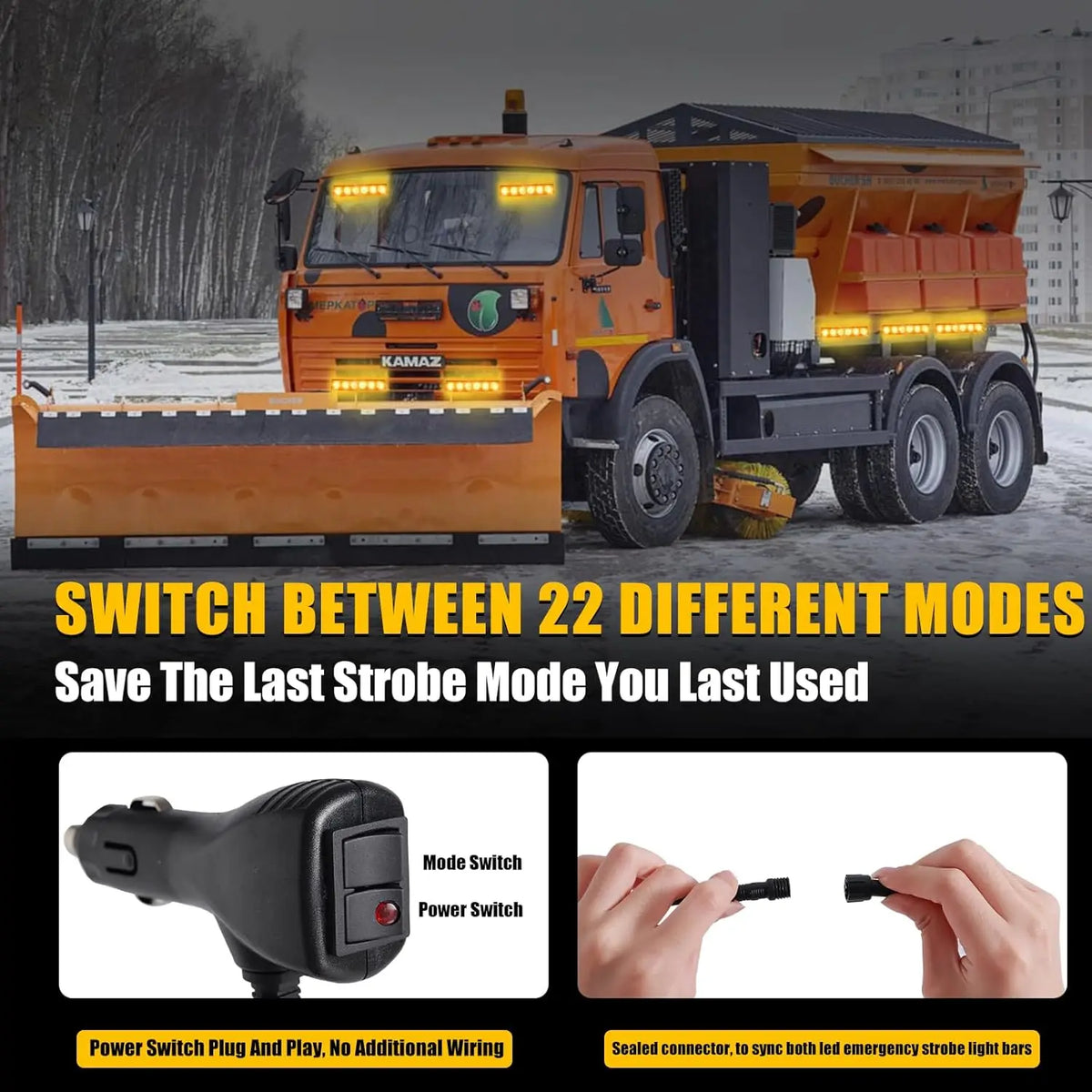 Nilight 6.1in Emergency Strobe Hazard Warning Flashing Safety