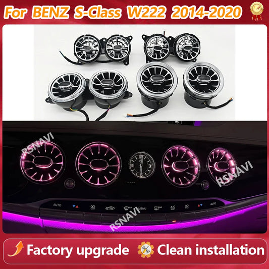 For Mercedes-Benz S-Class W222 2014-2020 Front Colors Air Vents