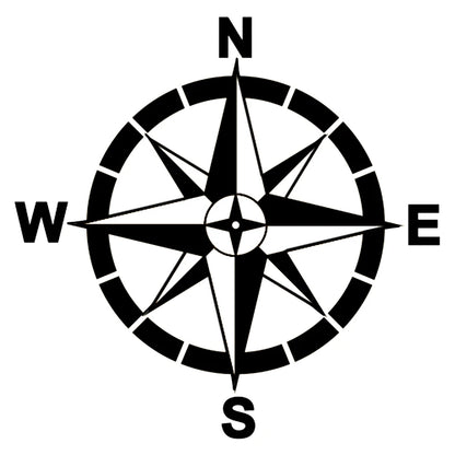 Lykx Fashion Compass Nautical Ship Window Wall Sticker Pvc