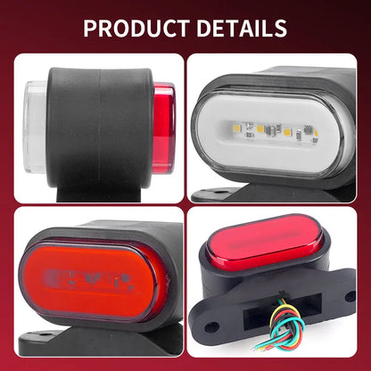 Double Side Trailer Marker 12 24V Red White Amber