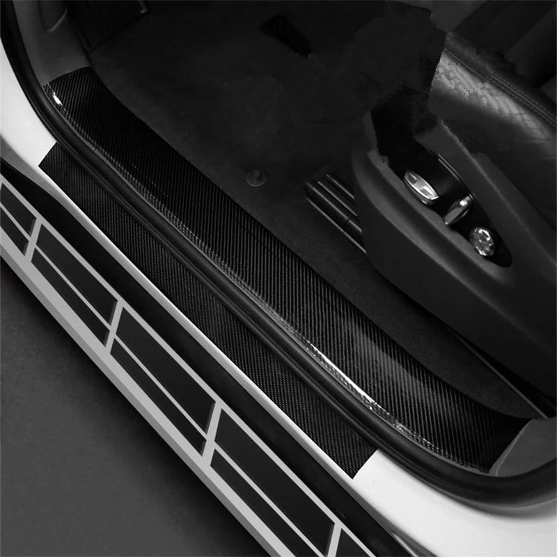 Nano Carbon Fiber Sticker Paste Door Sill Protector Bumper