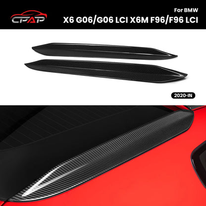 For BMW X6 G06 G60 Lci Real Dry Carbon Fiber Rear Window Inserts