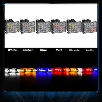 4PCS Kit 6SMD Stroboscopes 12V Truck Flasher Strobe Middle