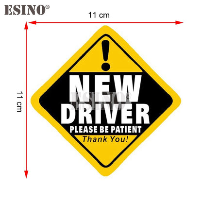 Warning Please Be Patient Driver Adhesive Pvc Waterproof Sticker