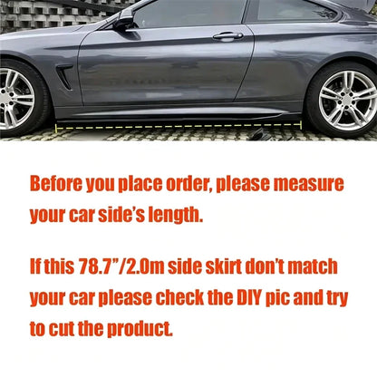 For BMW MINI R50 R52 R53 78.7inch 2M Sectional Side Skirt