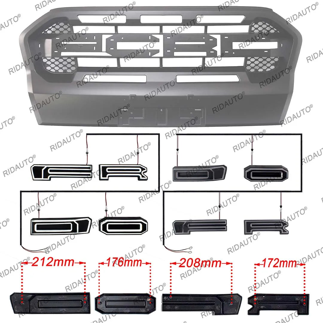 For Ranger 2015-2021 T8 T7 Raptor Pickup Truck Modified Letter