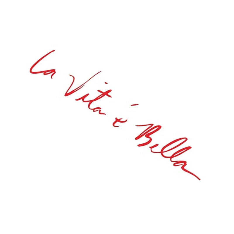 Decals La Vita E Bella Reflective Letters Vinyls Fashion