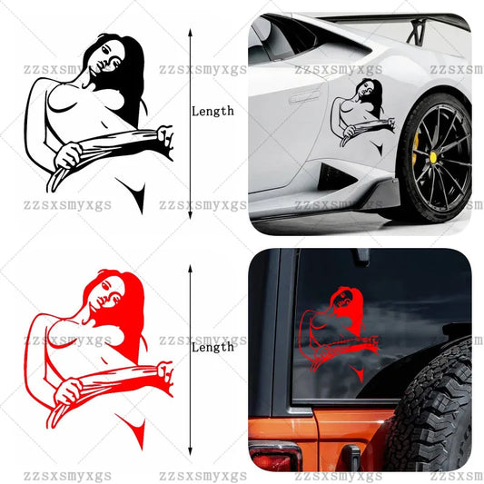 Stickers Lady Devil Angel Girl Funny Body Window Bumper