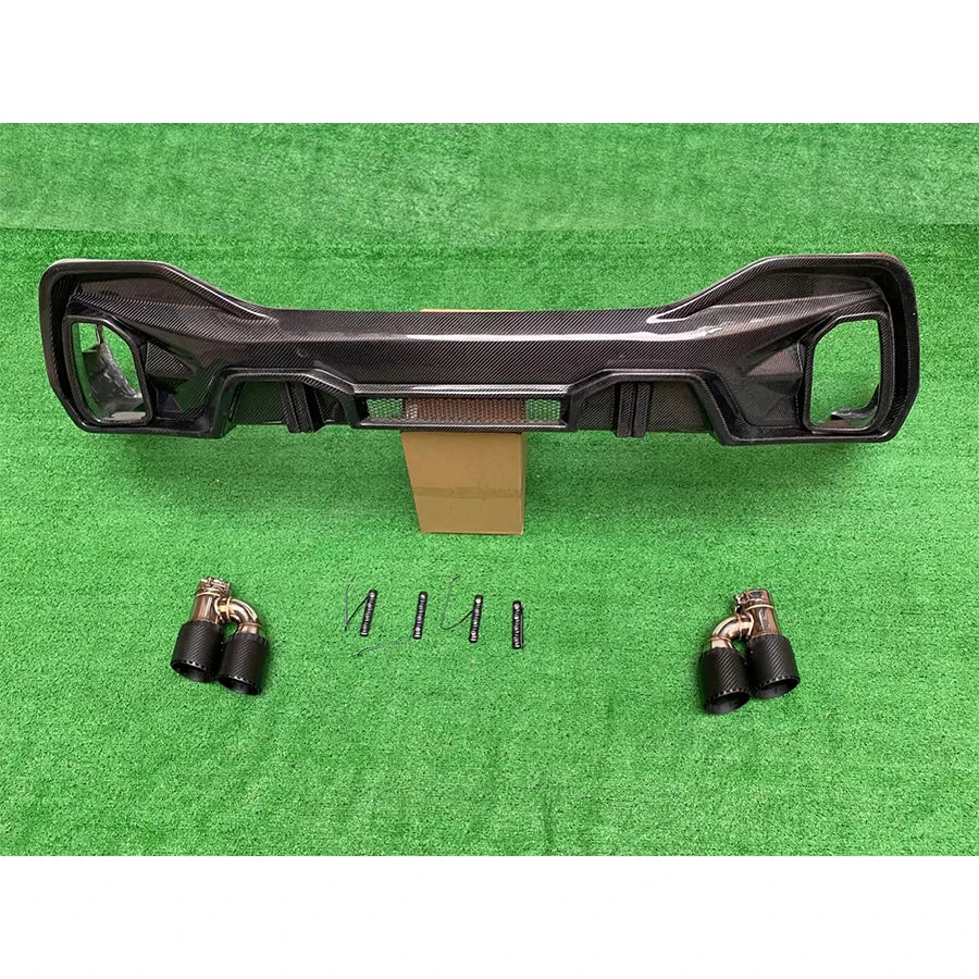 For BMW X6 G06 2019+ Carbon Fiber Rear Bumper Diffuser Splitters