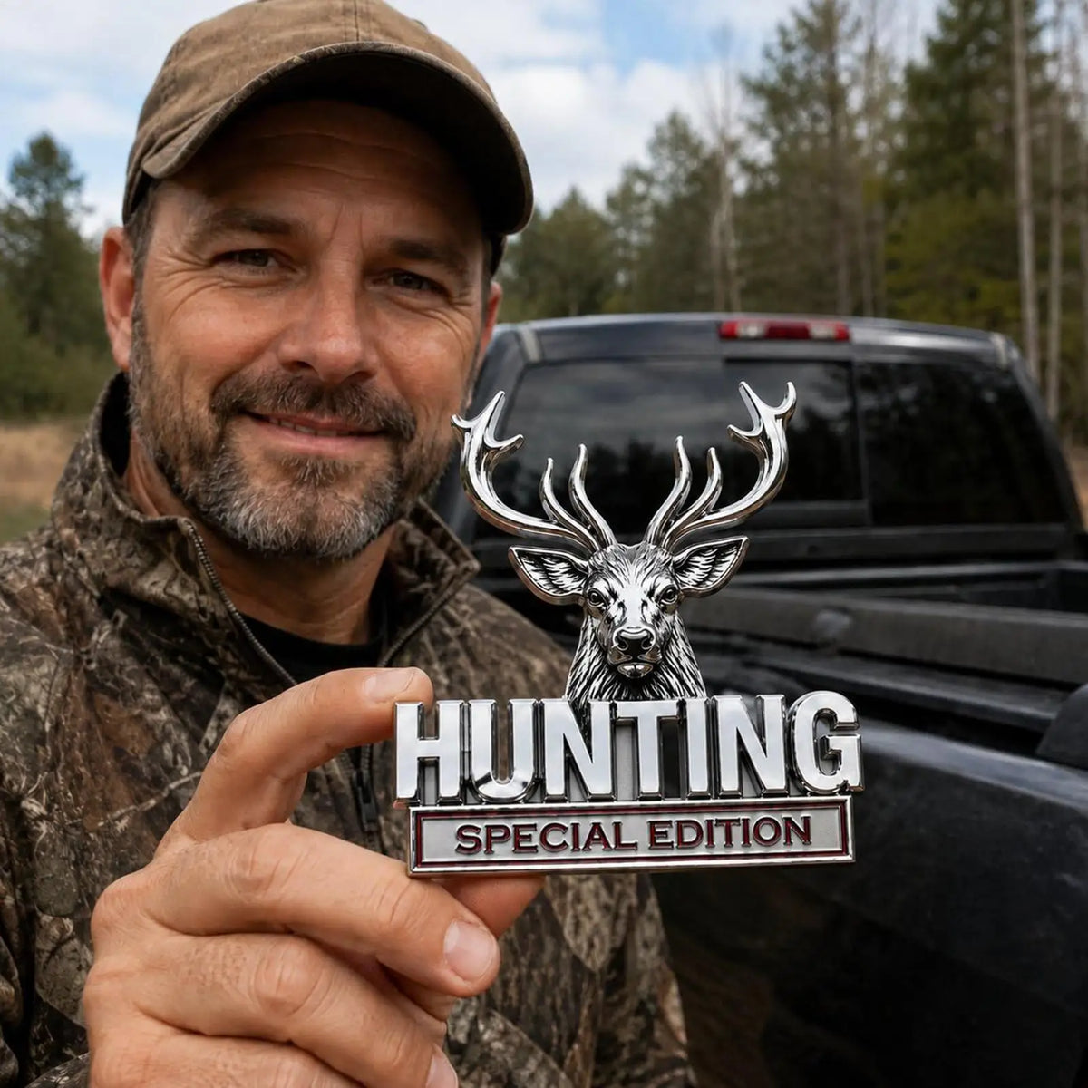 3D Metal Hunting Special Edition Bucks Head Truck Emblem