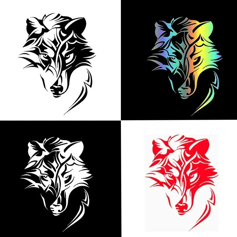 Wolf Head Creative Art Sticker Body Bumper Windows Motorcycle