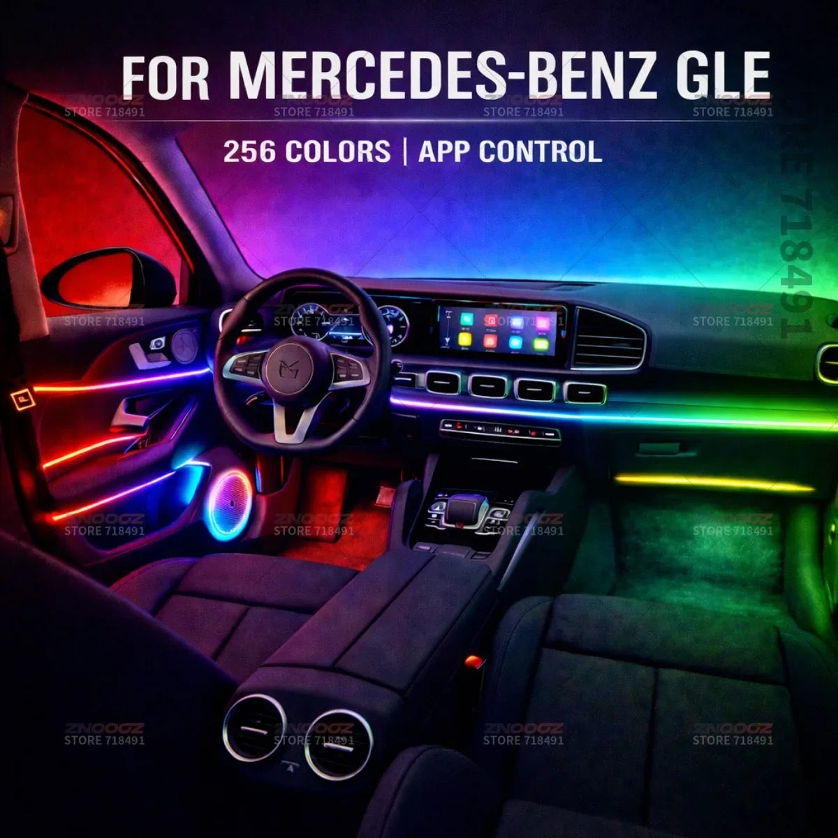 formercedes-benzgle 22IN1 RGB Interior Acrylic Ambient Hidden