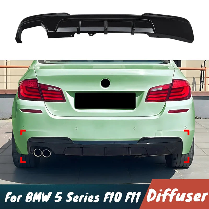 For BMW 5 Series F10 F11 M Sport 2011-2017 Rear Bumper Black