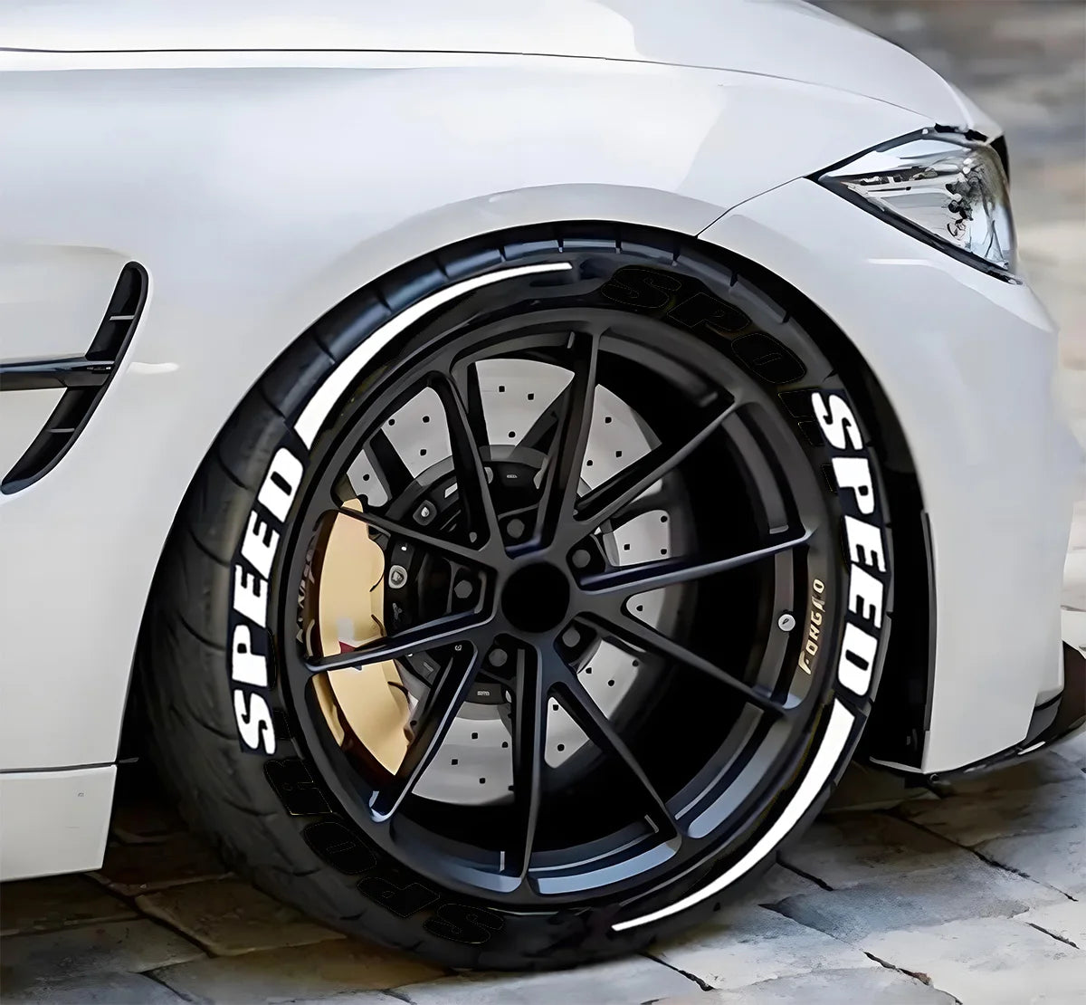 8PCS Lot Speed Tire Wheel Stickers Tuning 3D Permanent