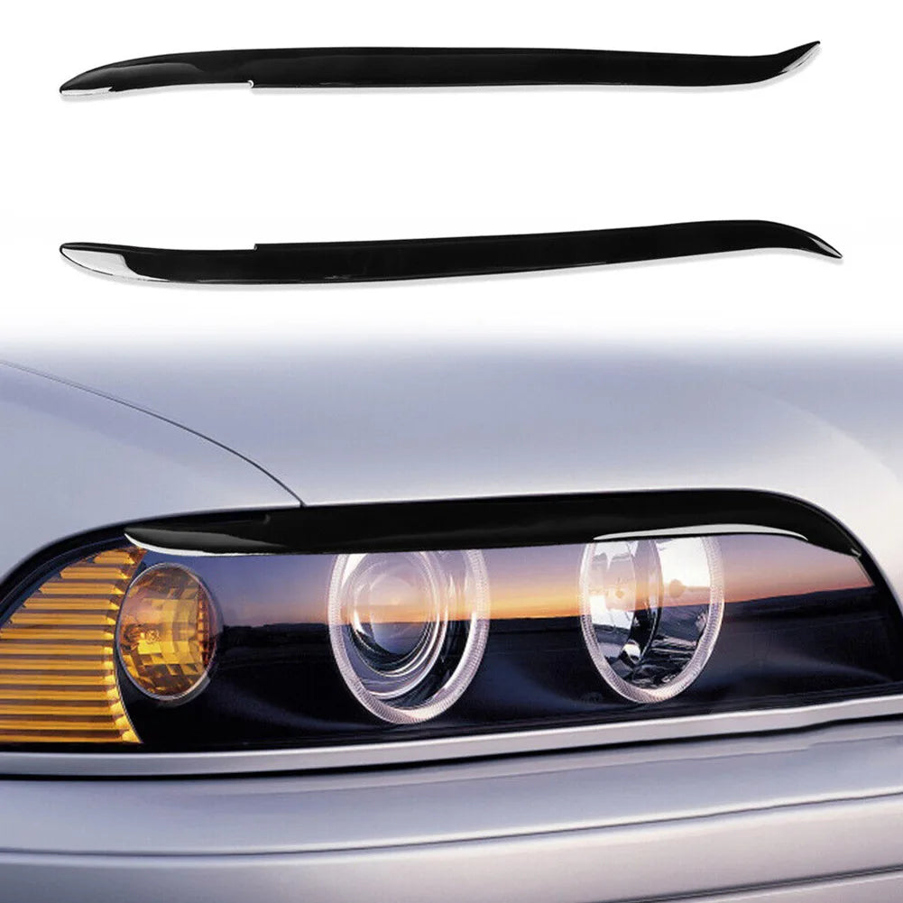 For BMW 5 Series E39 1995-2003 X Headlight Eyelid Glossy Black