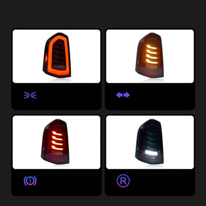 For Chrysler 300 300C LED Taillights Transparent Sequential Turn