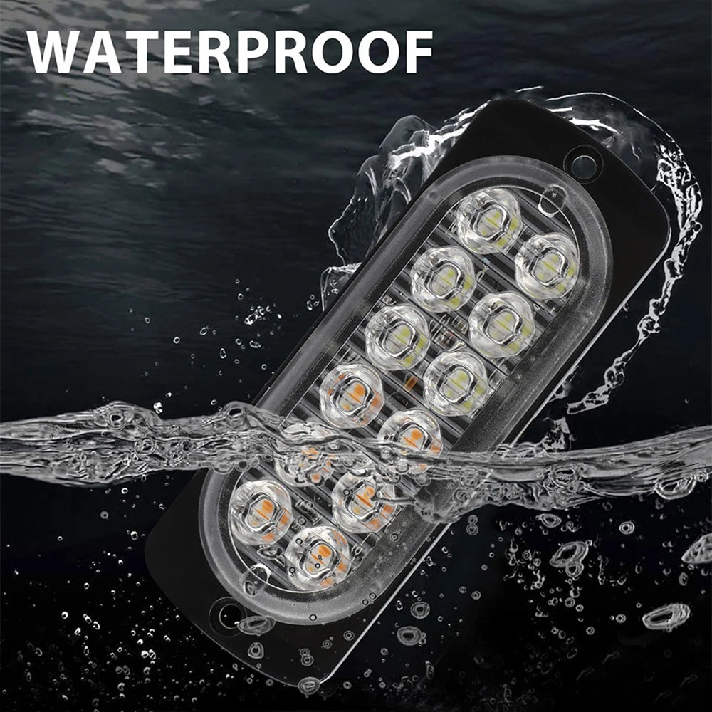 For Auto Drl 12 Strobe Emergency Flashing Beacon Warning 12V 24V