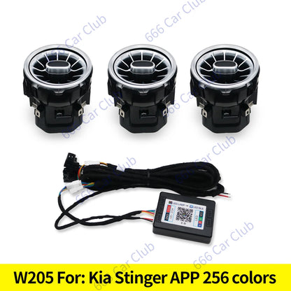 For Kia Stinger 12 256 Colours Air Vents Ambient Turbine Shape