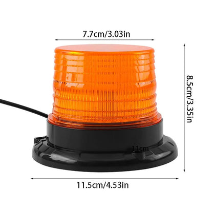 12V Emergency Magnetic Mount 24 Strobe Warning Flash Burst