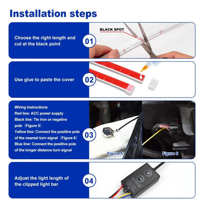 Daytime Running Strip Red Yellow Dual Color Plug Play