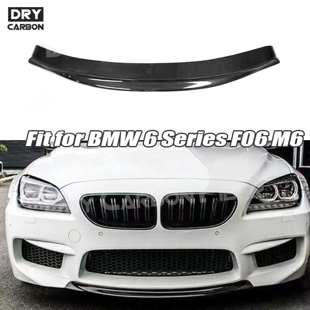 For BMW 6 Series F06 F12 Real Carbon Fiber Front Bumper Lip