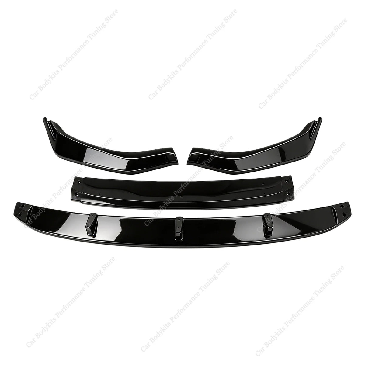For BMW X1 F48 M Sport Gloss Black Mt Front Bumper Lip Spoiler