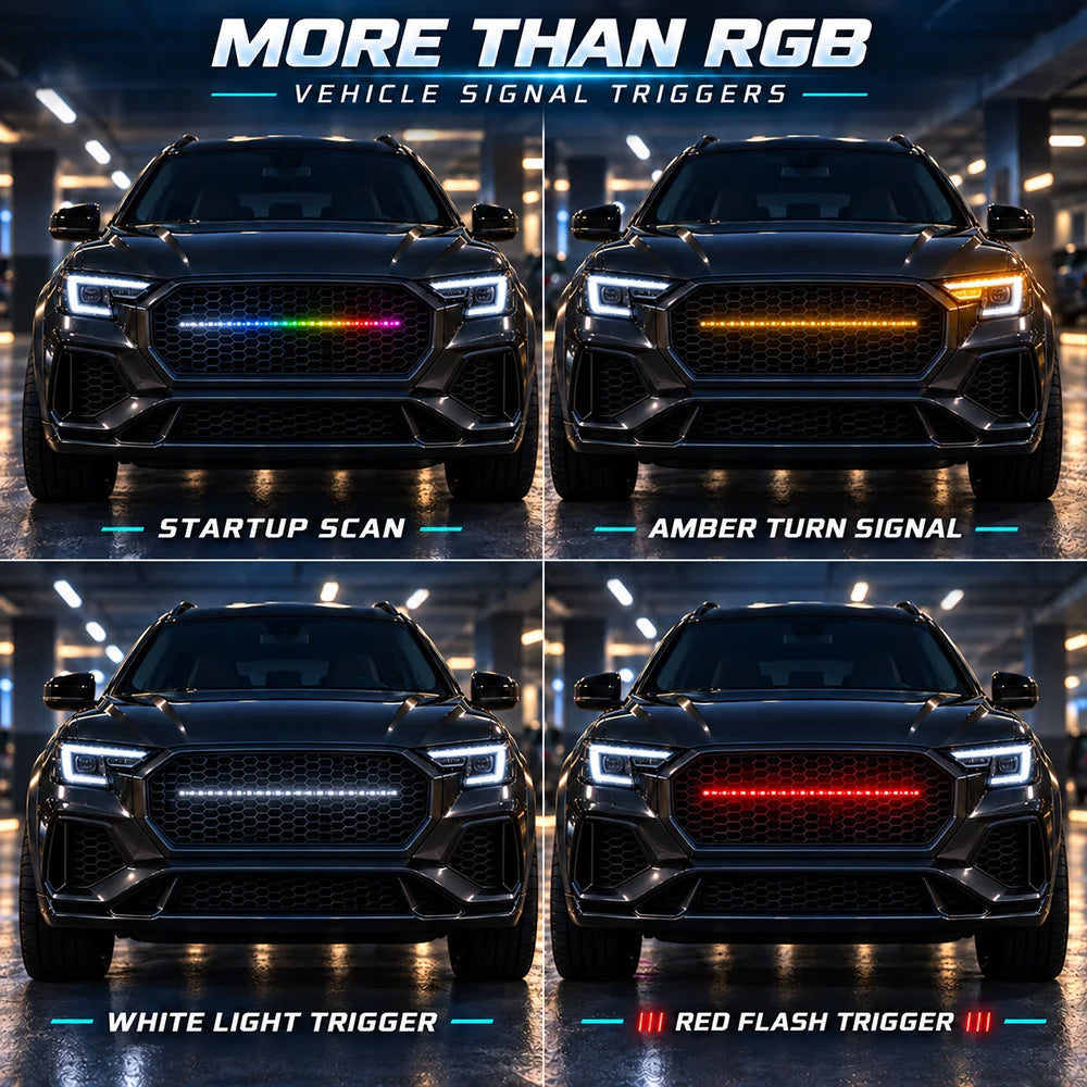 RGB Knight Rider Scanner Strip Flashing Grille Bar 12V