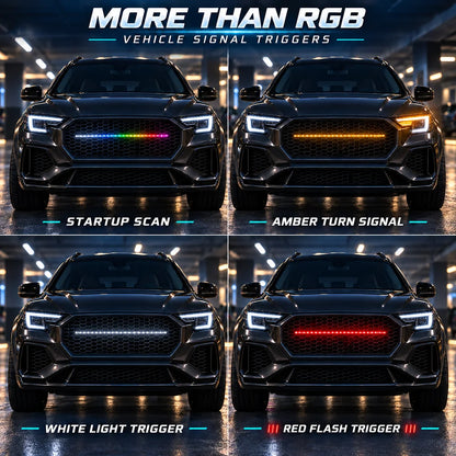 RGB Knight Rider Scanner Strip Flashing Grille Bar 12V