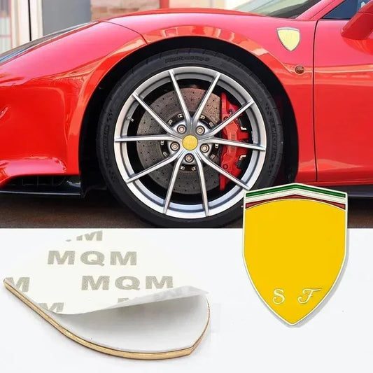 For Ferrari Emblem Accessories 1PCS 3D Metal Stickers Fender