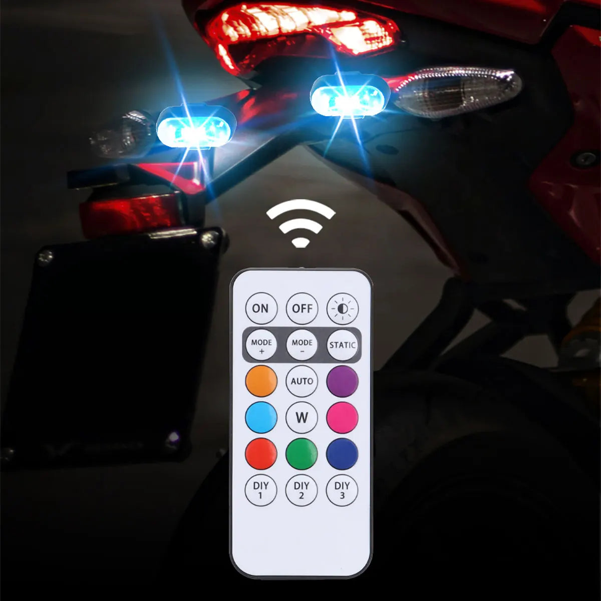 RGB Aircraft Strobe Motorcycle Flash Position Wireless Airplane
