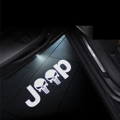 For Jeep Wrangler Jk Jl Tj Door Badge Projector Courtesy Shadow