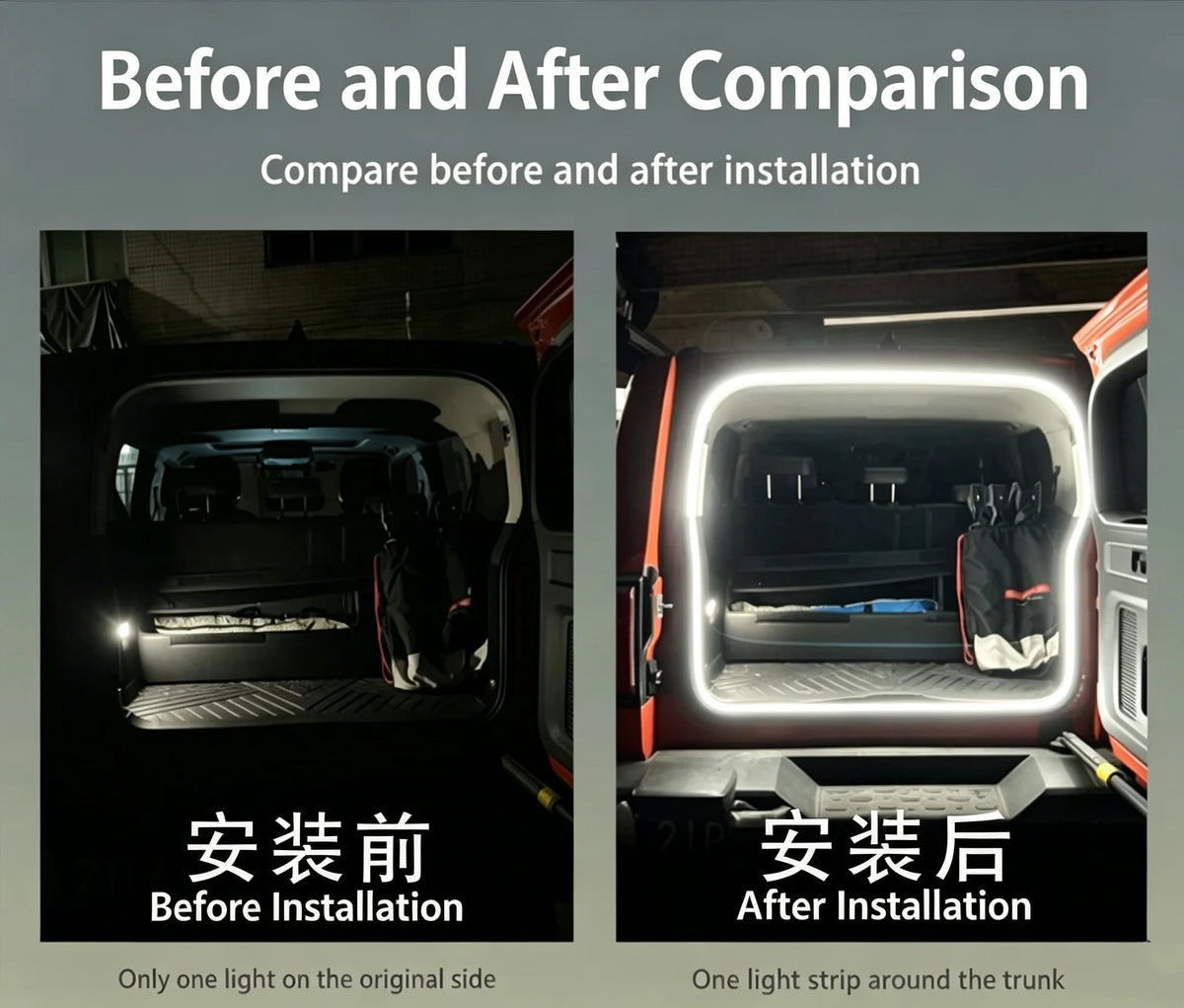 For BYD Equation Leopard 8 2024 Rear Trunk Atmosphere Bar White